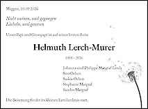 Todesanzeige Helmuth Lerch-Murer